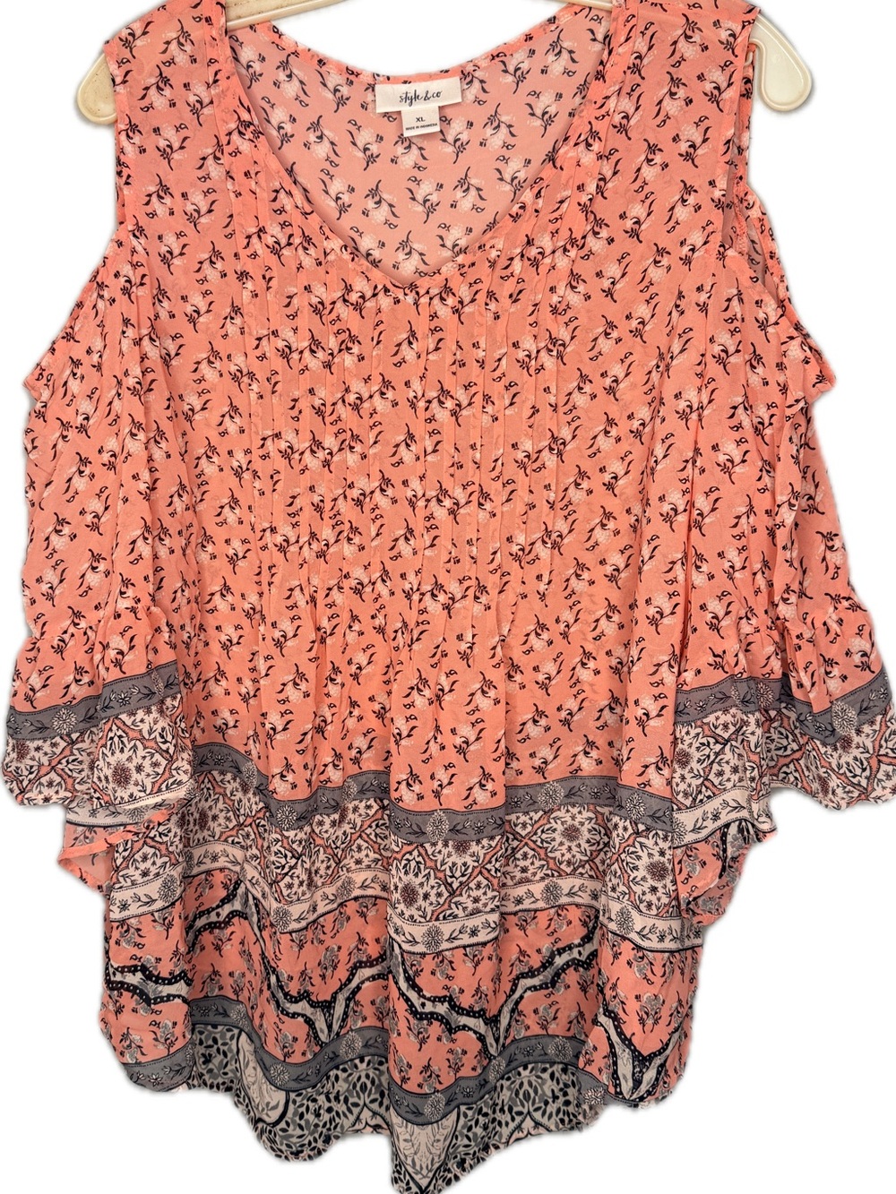 Style & Co. Cold Shoulder Top - Picture 2 of 8
